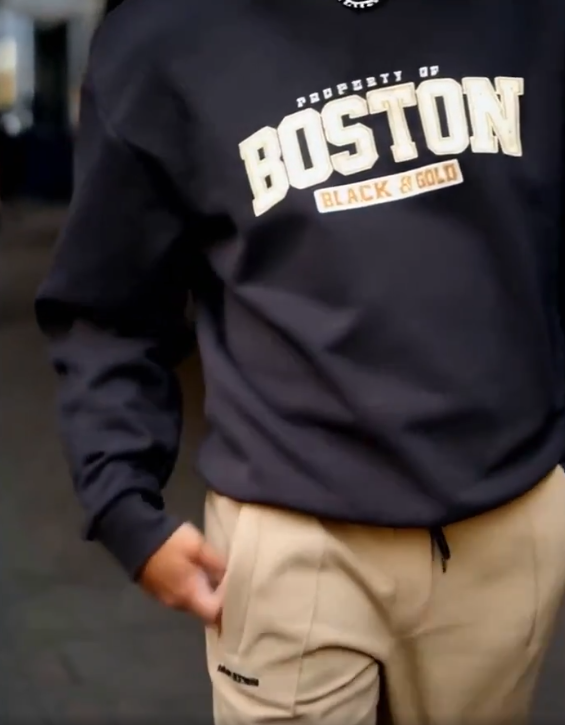 Erkek Modern Grafik Baskılı Sweatshirt