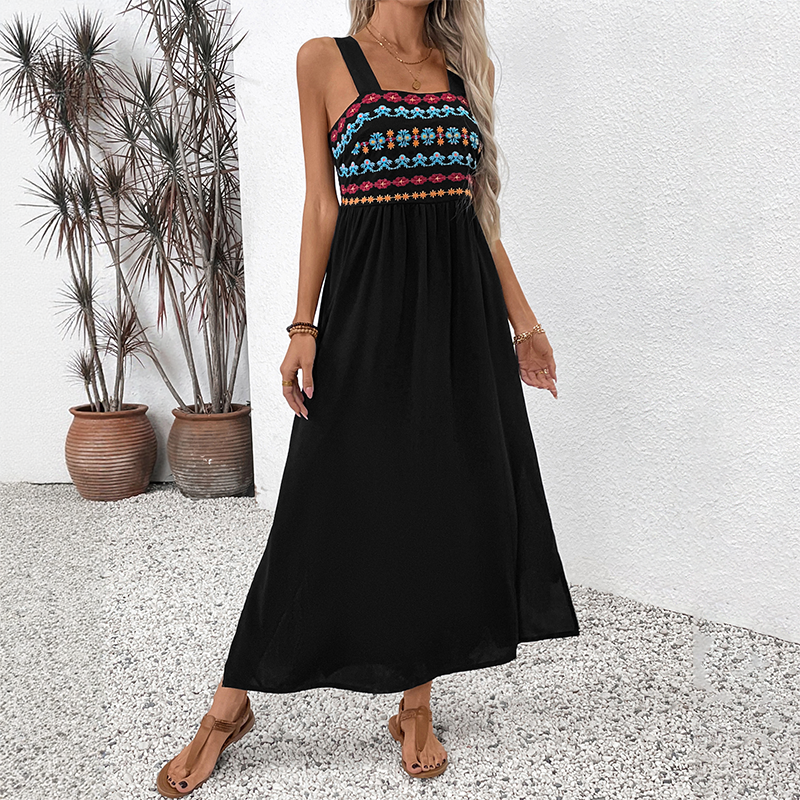 Luxury Bohemian Maxi Dress with Beach Evening Dress