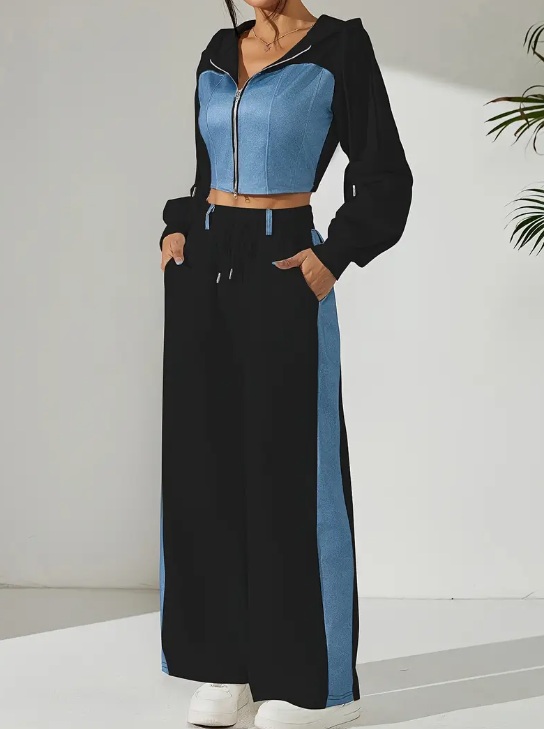 Color-Toned Graphic Sports Suit