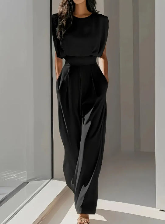 Plain Colored Strappy Jumpsuit for Women