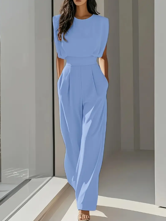 Plain Colored Strappy Jumpsuit for Women