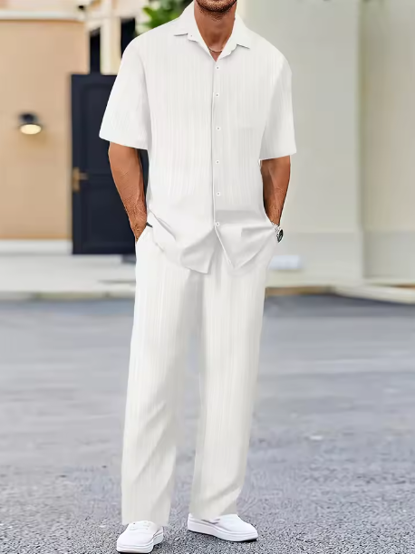 Casual Shirt Men's One Set Clothing 