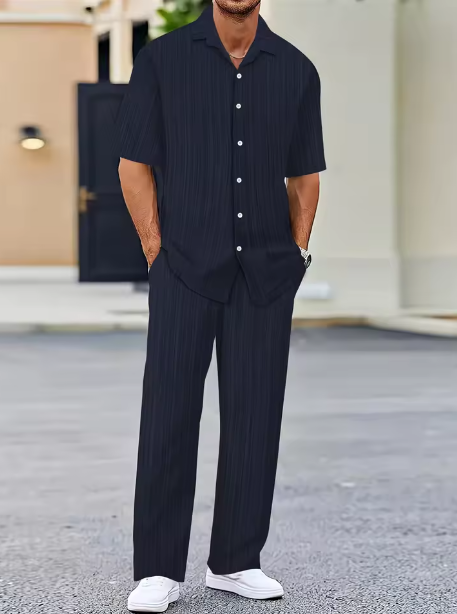 Casual Shirt Men's One Set Clothing 