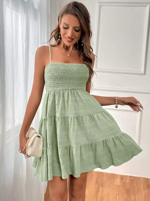 Bohemian Tarzı Kolsuz Backless Mini Elbise