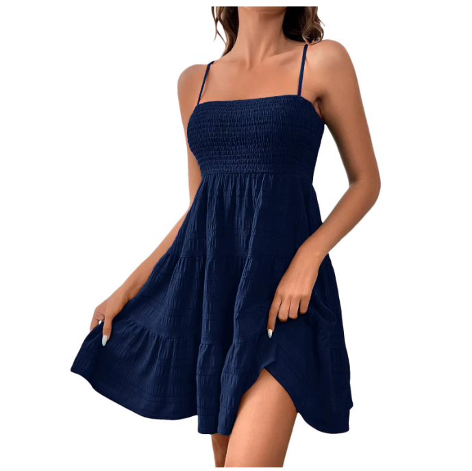 Bohemian Tarzı Kolsuz Backless Mini Elbise