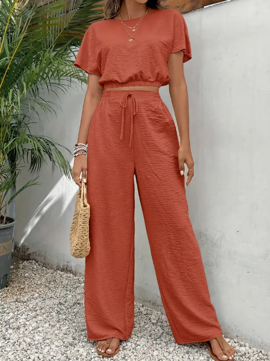 Stylish Lace-Up Surplice Jumpsuit