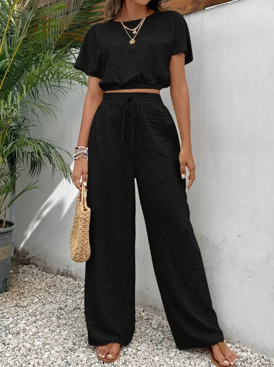 Stylish Lace-Up Surplice Jumpsuit