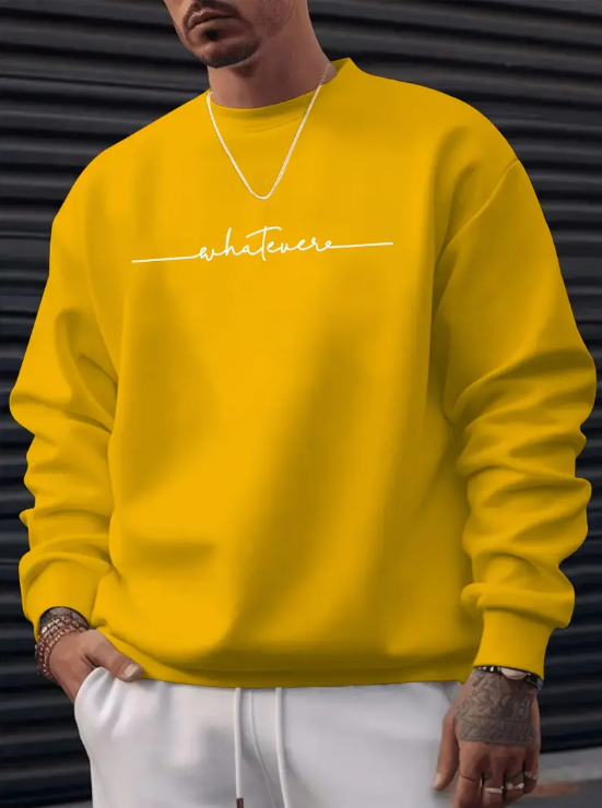 Whatever Baskılı Erkek Sweatshirt