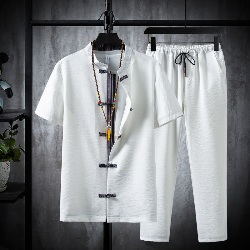 Simple and Stylish Men's Shirt Summer Set