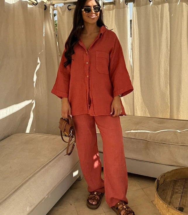Solid Color Street Wear Women's Suit