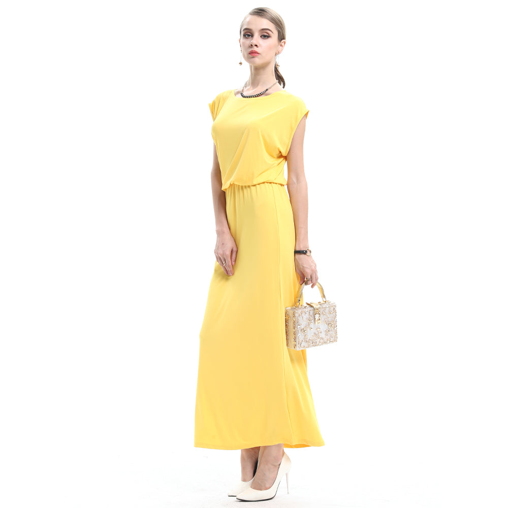 Relaxed Waist Fitting Round Neck Dress