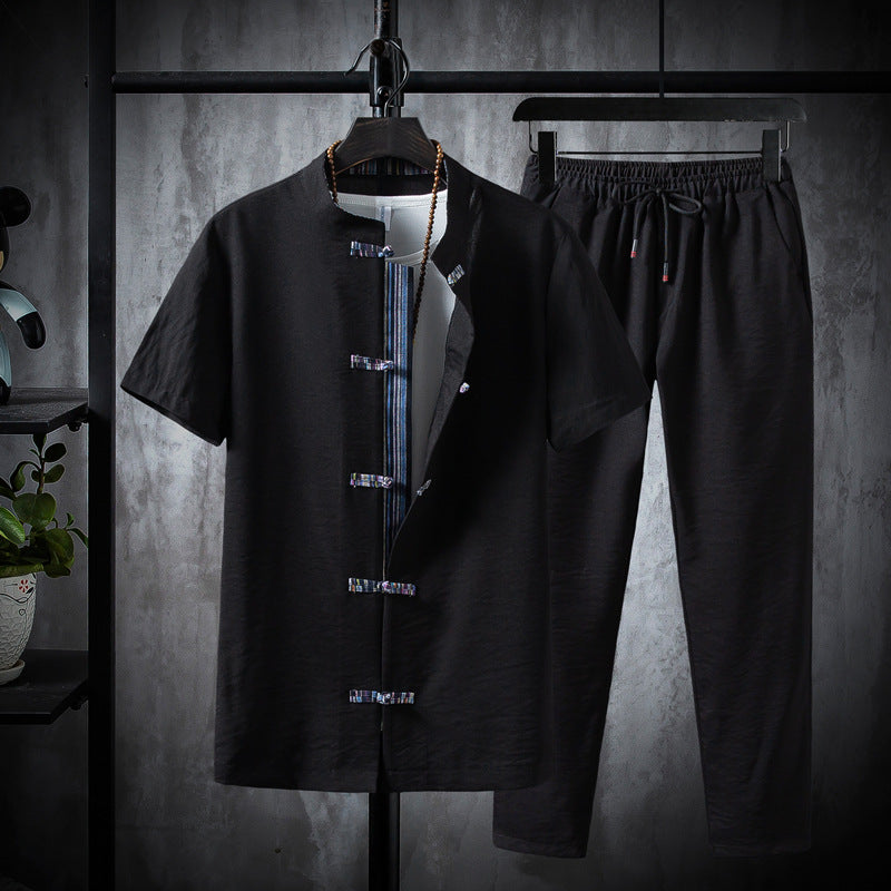 Simple and Stylish Men's Shirt Summer Set
