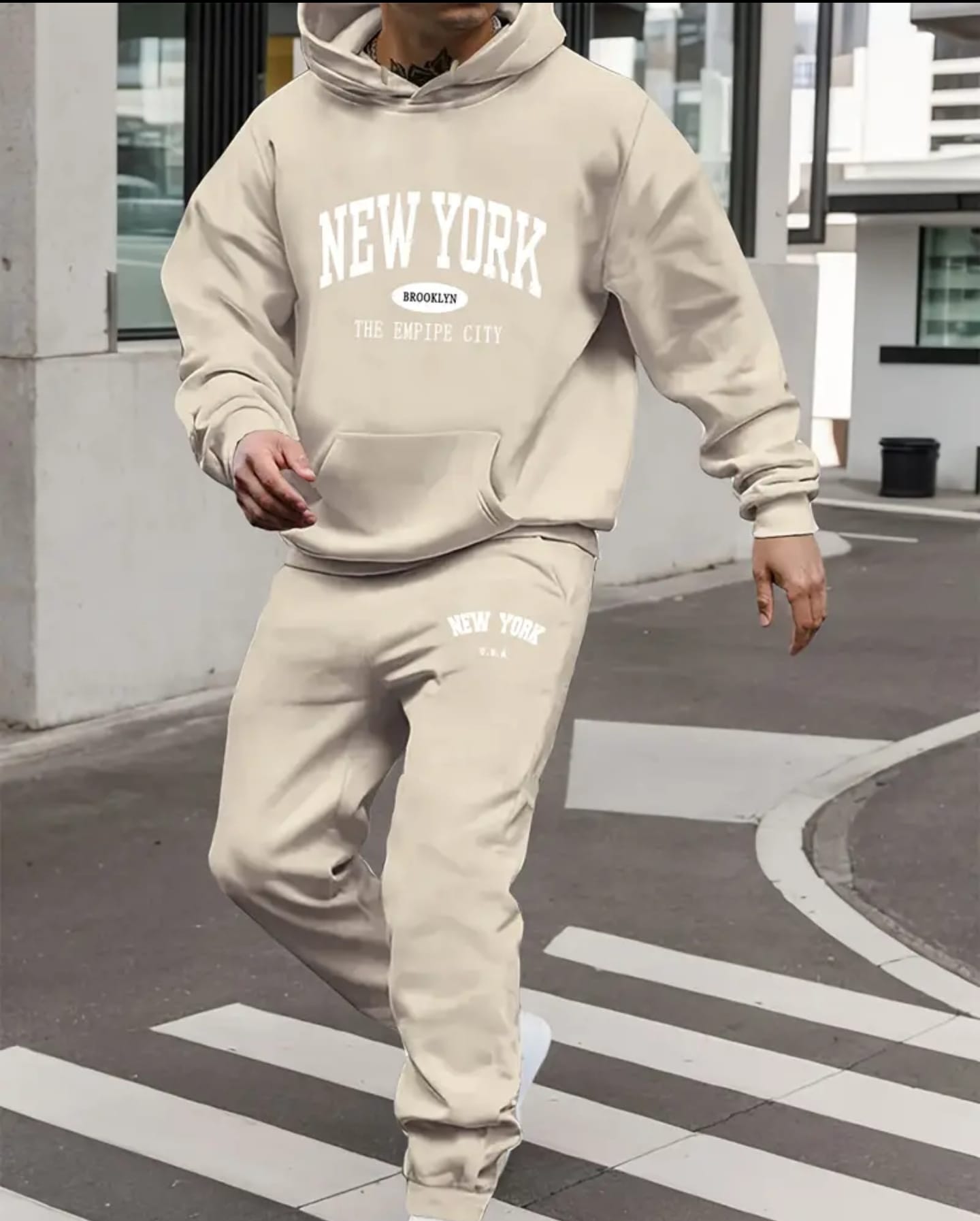 New York Baskılı Erkek Spor Takım